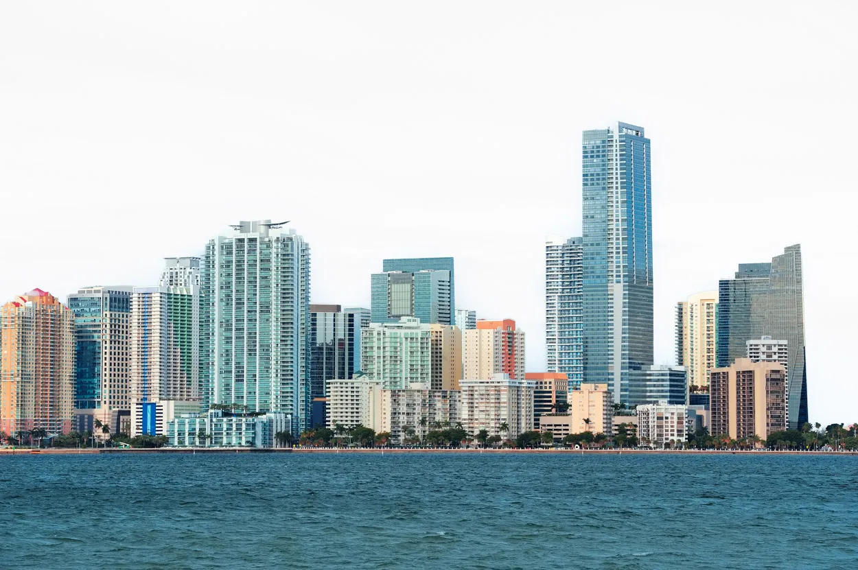 Miami skyline showing GQM Inc.’s commercial and multifamily construction and compliance projects in South Florida.