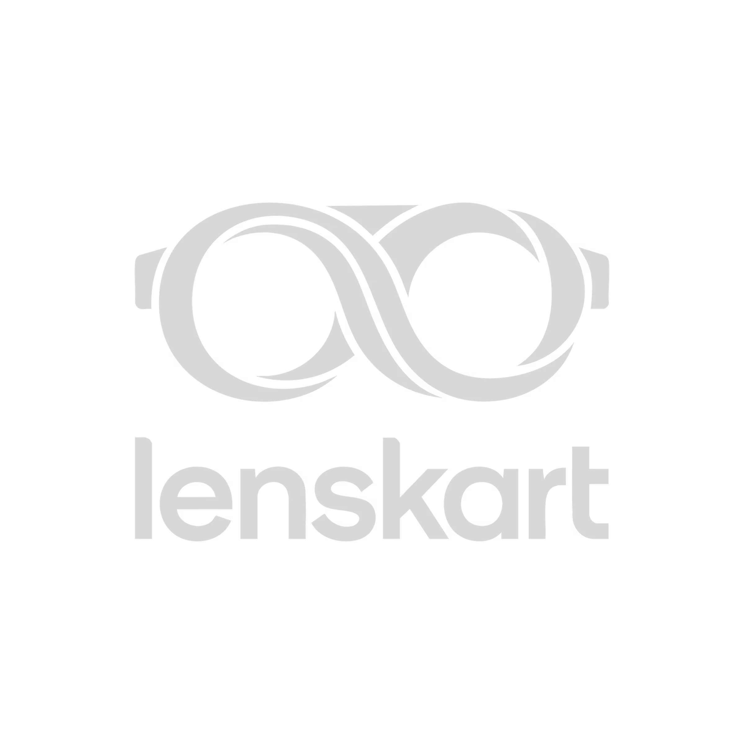 Lenskart logo featuring stylized eyeglasses and the brand name below.