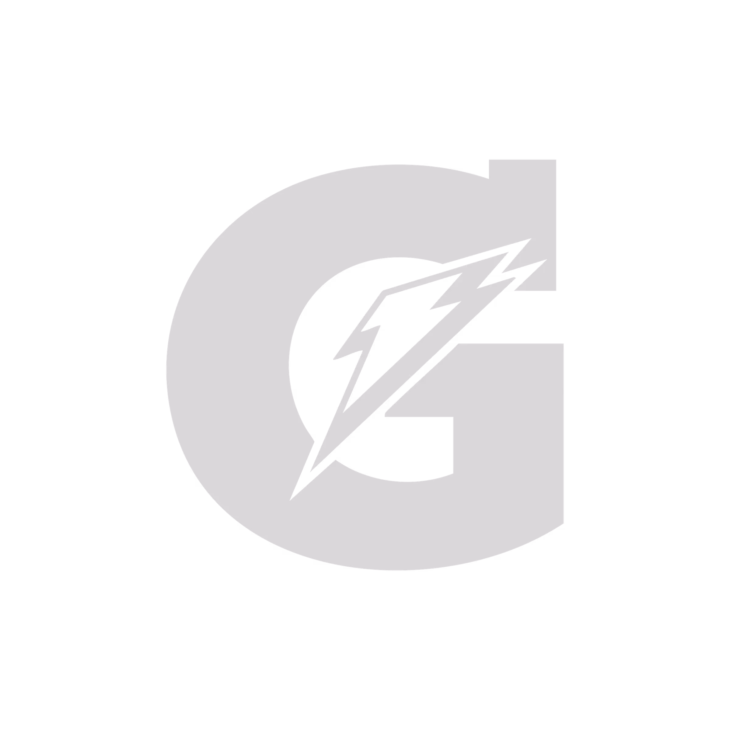 Large gray letter G with a lightning bolt symbol across its center on a black background.