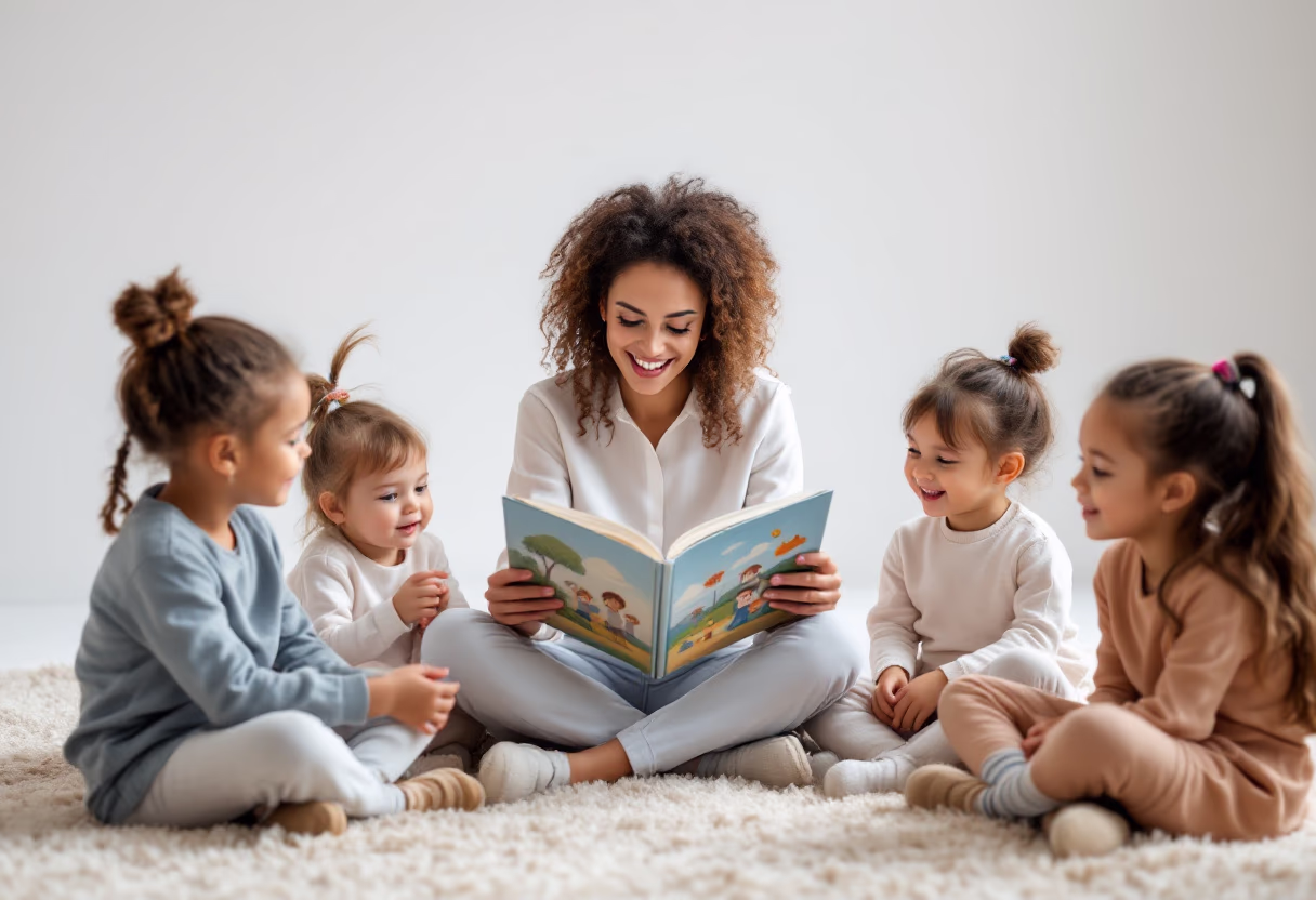image of a preschool classroom storytelling session