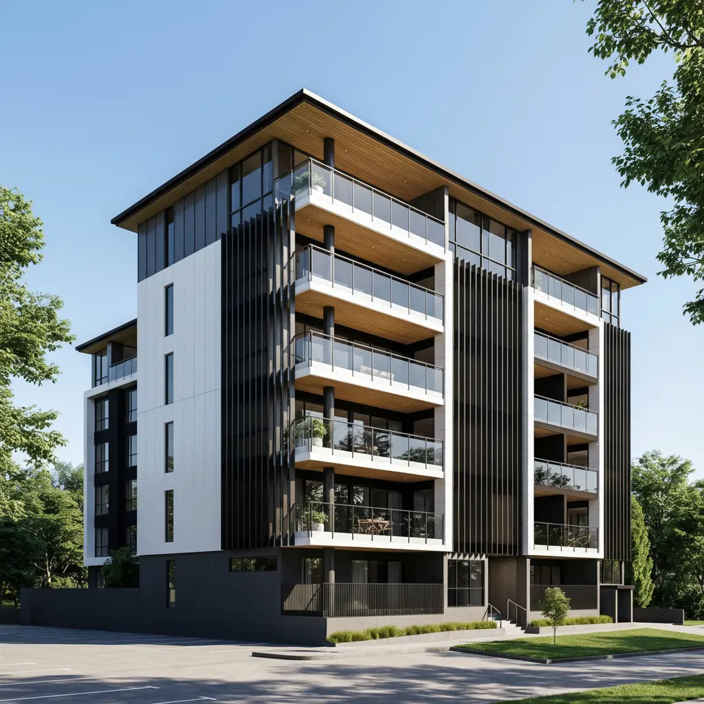 Modern apartment building