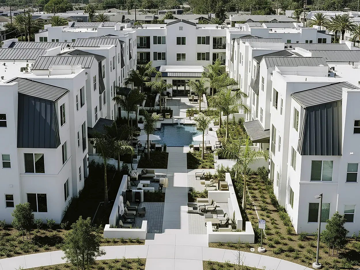 Completed capital improvement upgrades at a modern multifamily community featuring renovated buildings, updated amenities, and enhanced exterior design