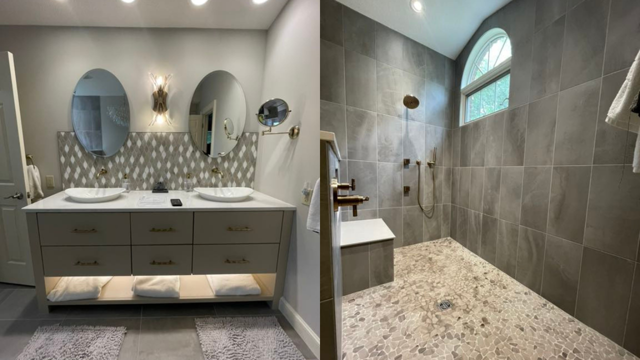Professional bathroom remodel