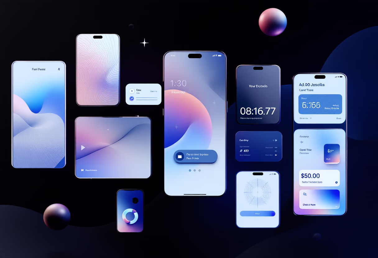 productivity app interface as main focus