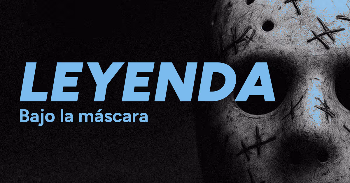 Imagen con la referencia de la máscara de Cheevers y el texto "Leyenda bajo la máscara"