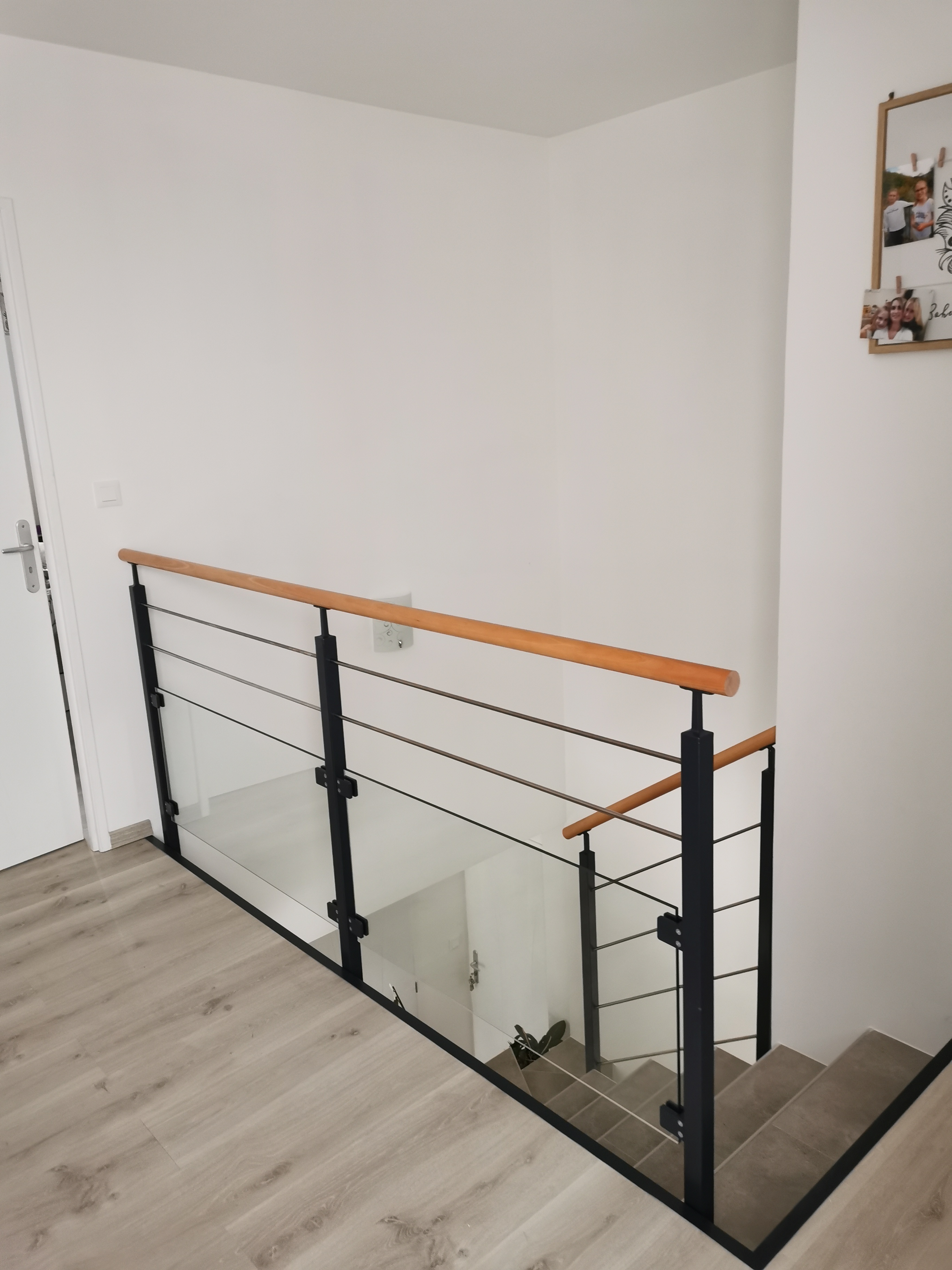 Garde-corps Verre Bois Intérieur