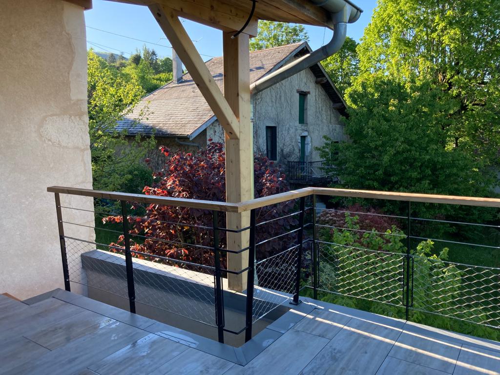 Garde-corps Bois Métal Extérieur