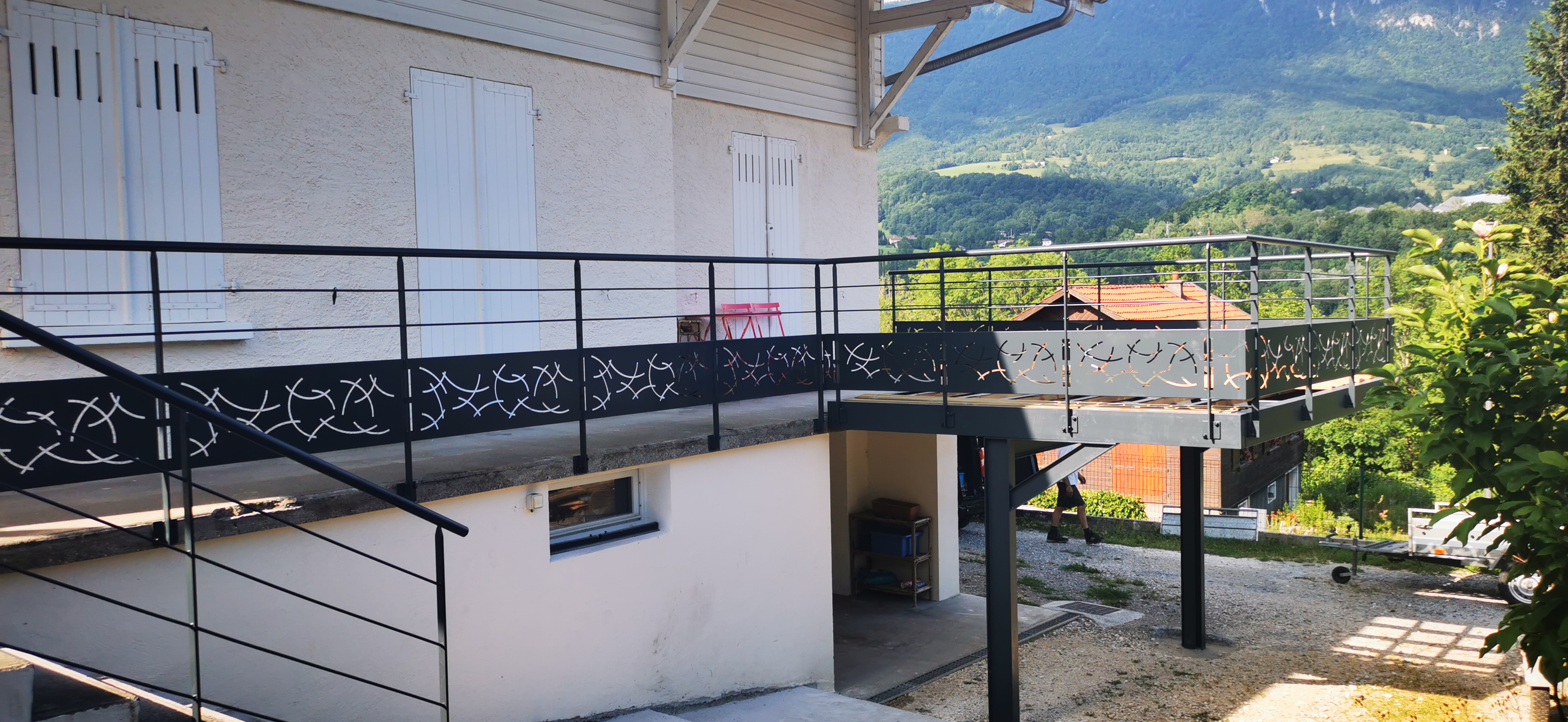 Terrasse métal galvanisée