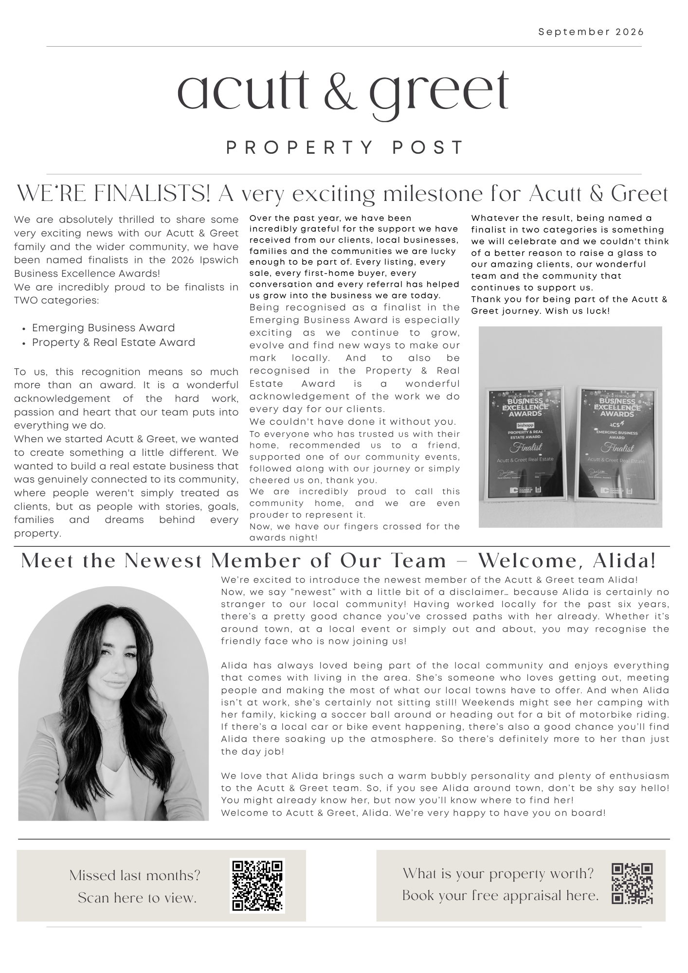 The Acutt & Greet Property Post | September 2026