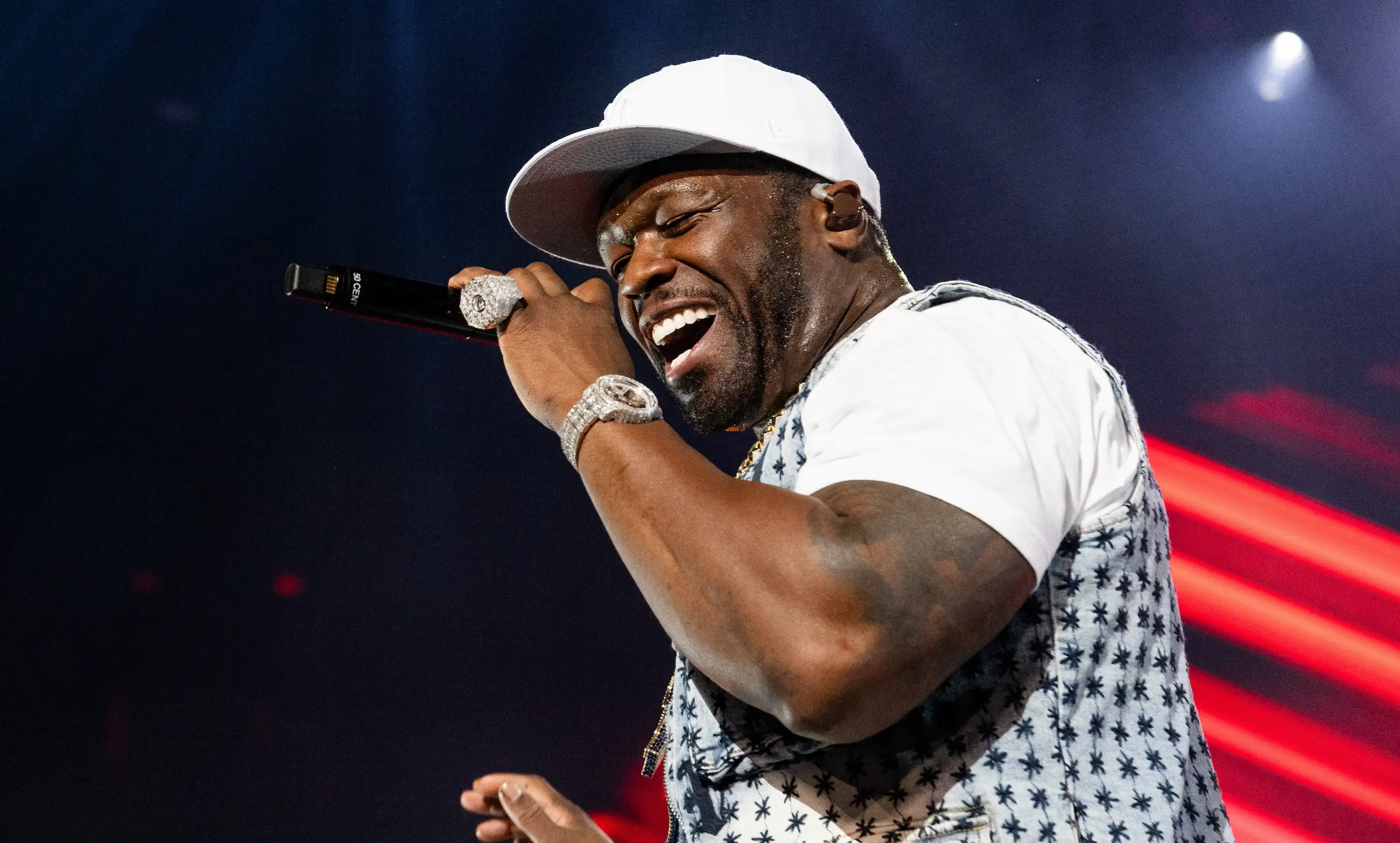 50 Cent on stage during New Year’s Eve performance in Las Vegas — photo by So & So Productions