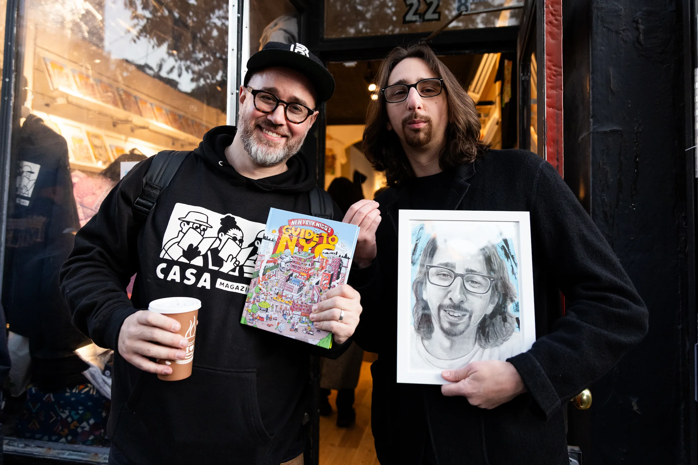 Candid crowd departure shot from Casa Magazines after New York Nico signing — So & So Productions event wrap-up photo.