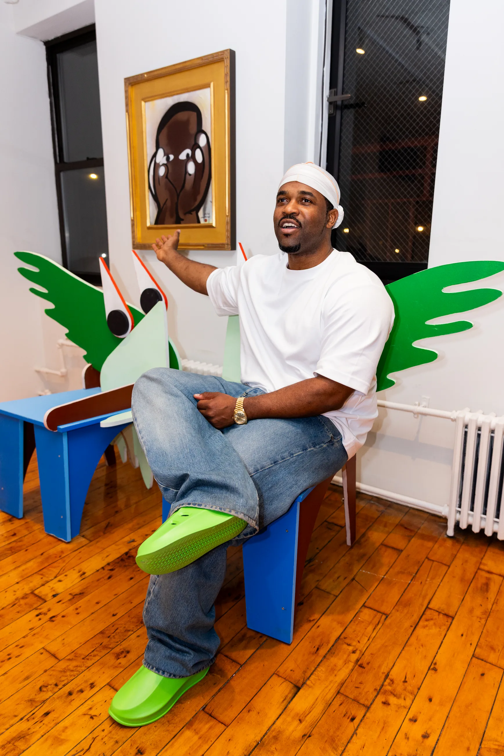 Portrait of A$AP Ferg inside his CHOSEN Exhibition loft space in NY — So & So Productions event coverage