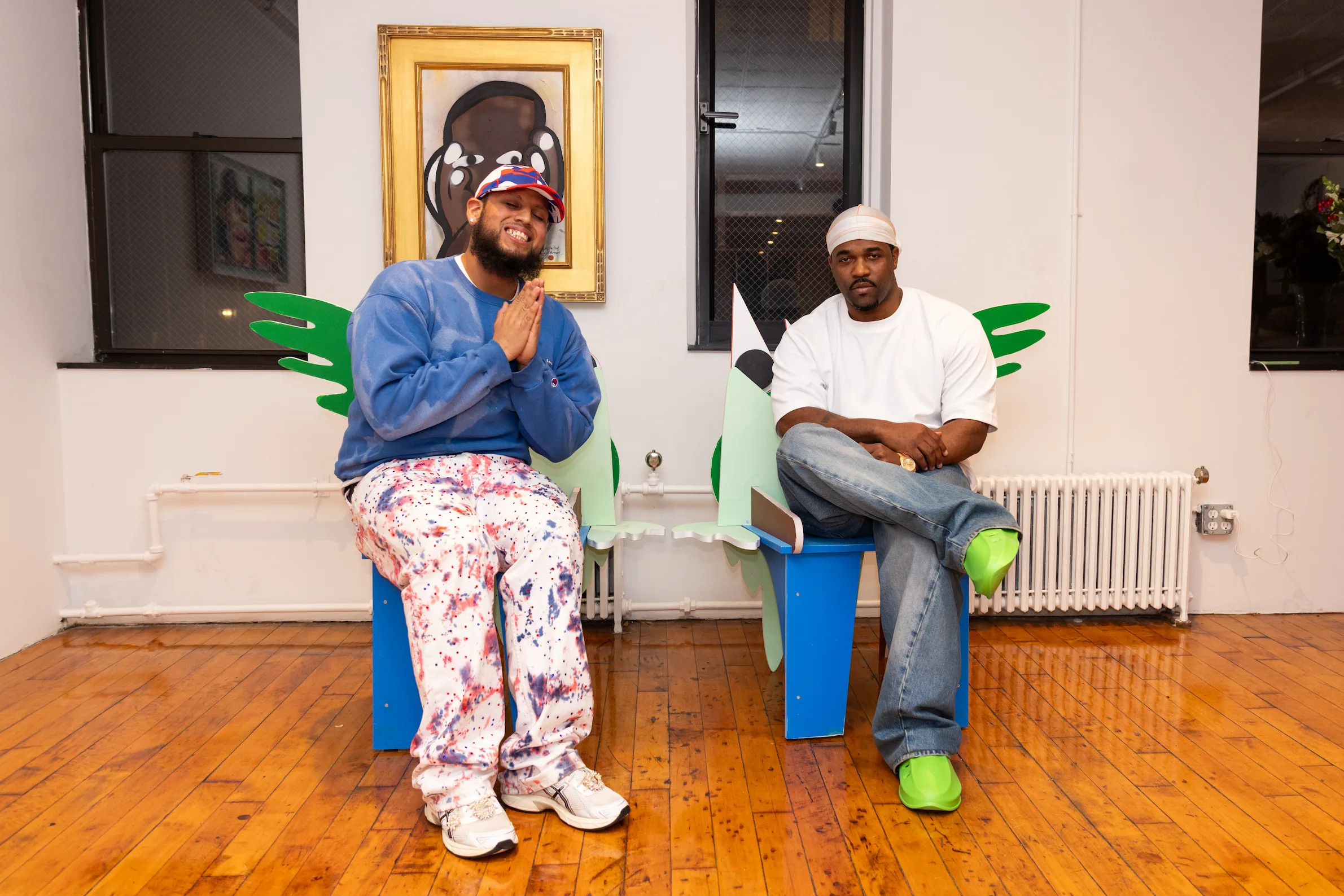 A$AP Ferg posing with guest at CHOSEN Exhibition opening night — So & So Productions event photography.