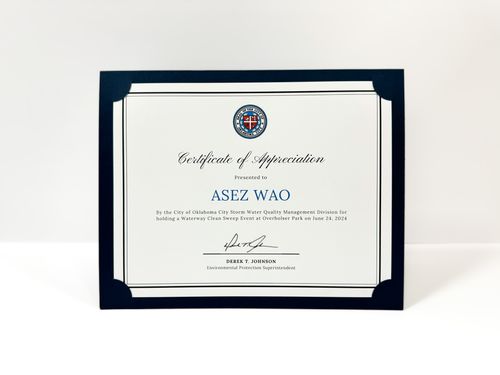 ASEZ WAO Receives Recognition for Waterway Clean Sweep in Oklahoma City
