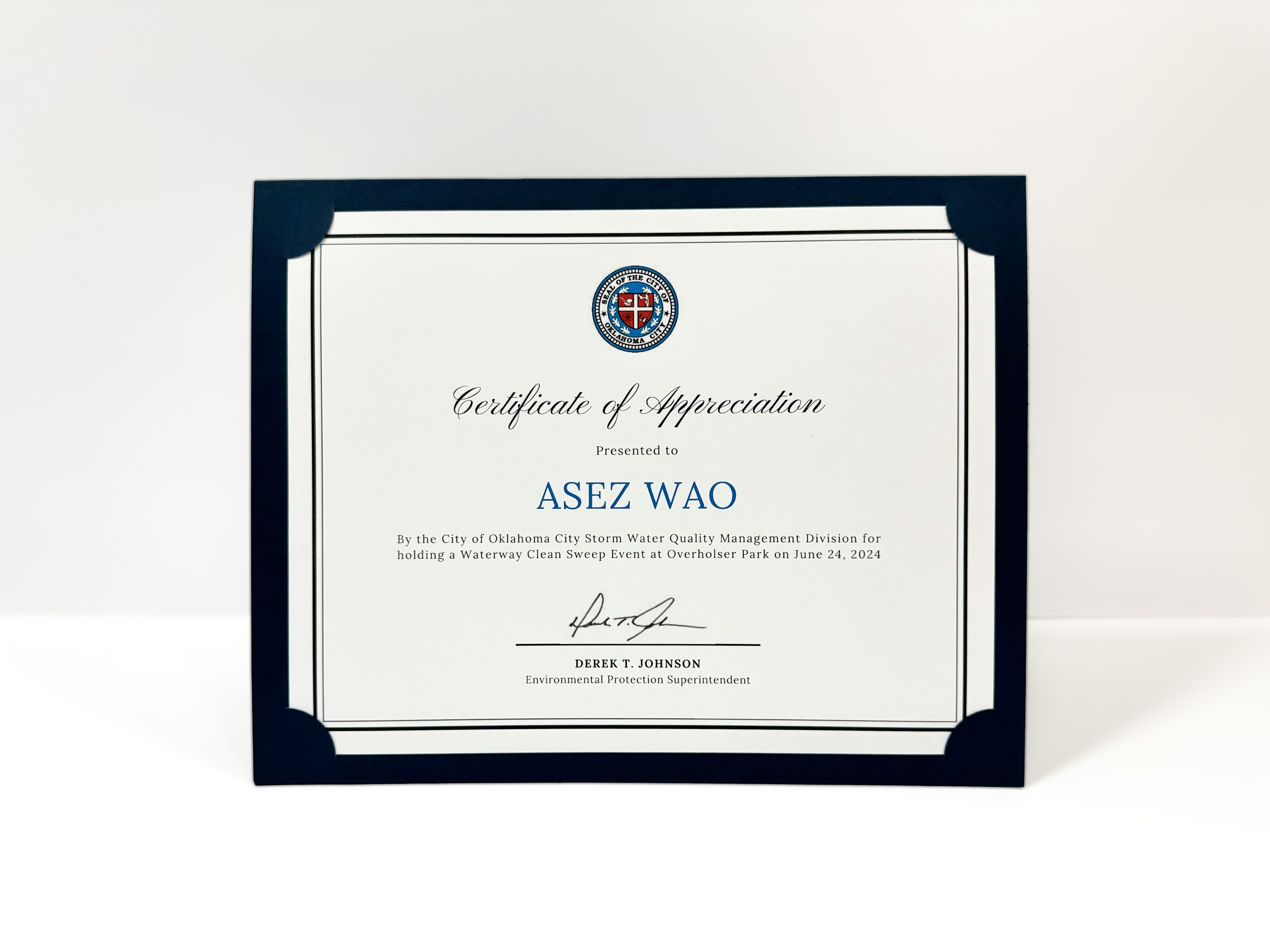 ASEZ WAO Receives Recognition for Waterway Clean Sweep in Oklahoma City