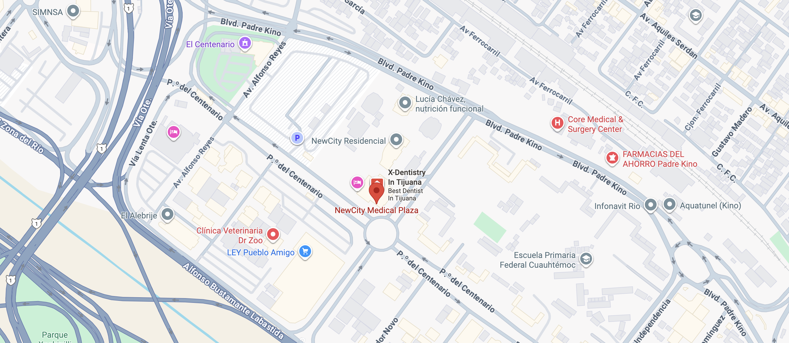 map where Dra. Laura is located in Tijuana