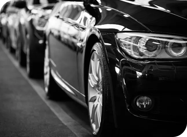 Black car front side wheel