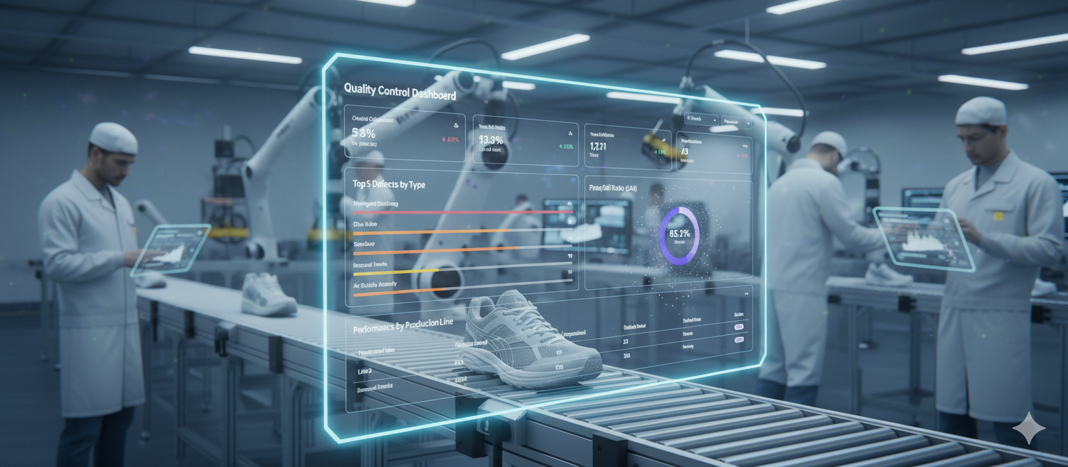 An image of the quality control dashboard in real-time