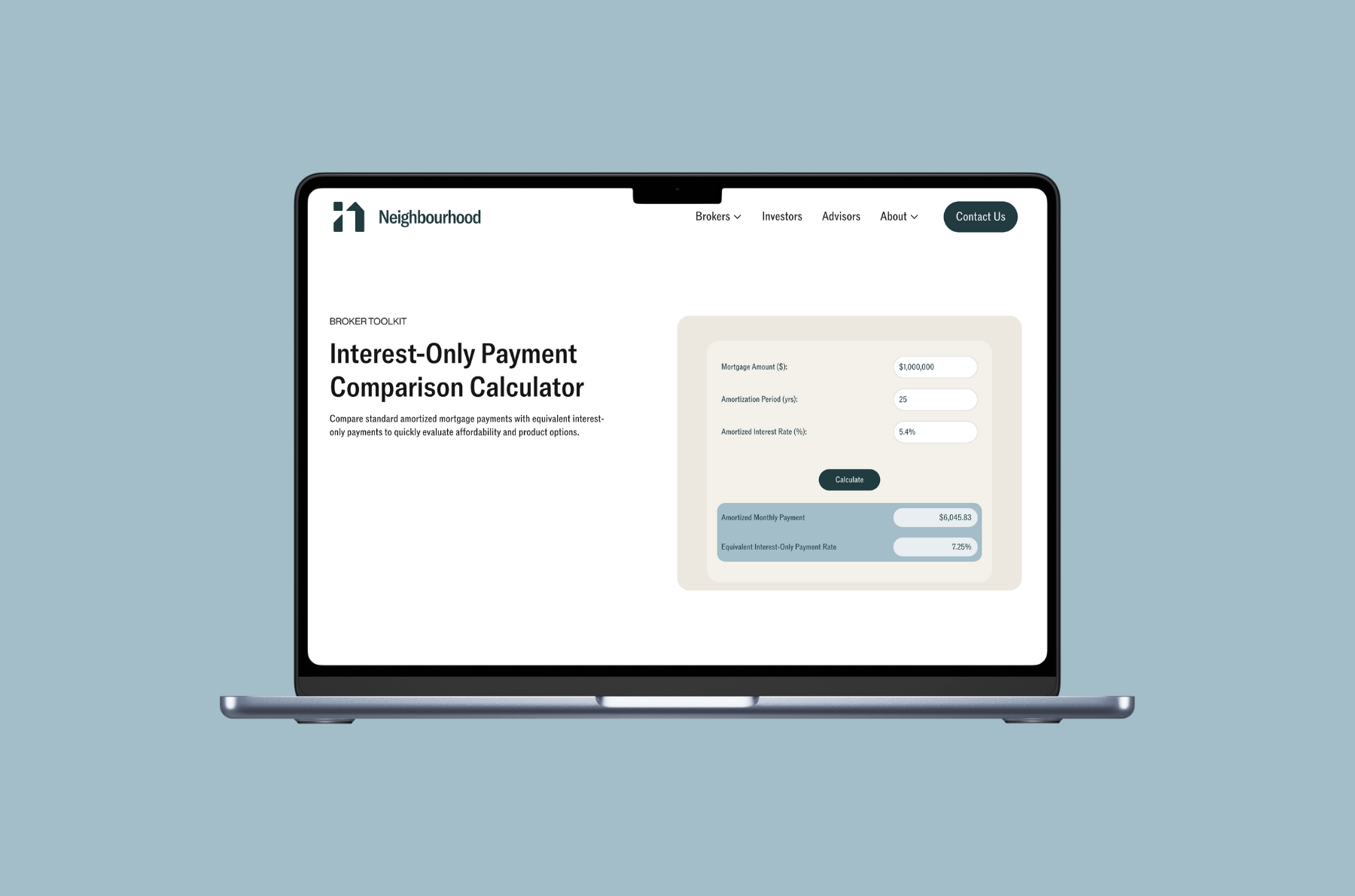 Interest-Only Payment Comparison Calculator