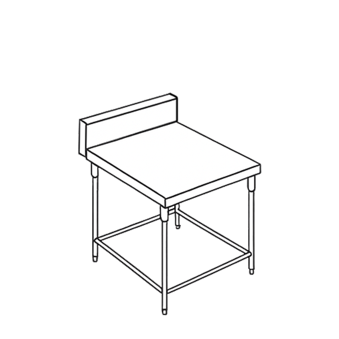 Work Table with Backsplash TBB 1