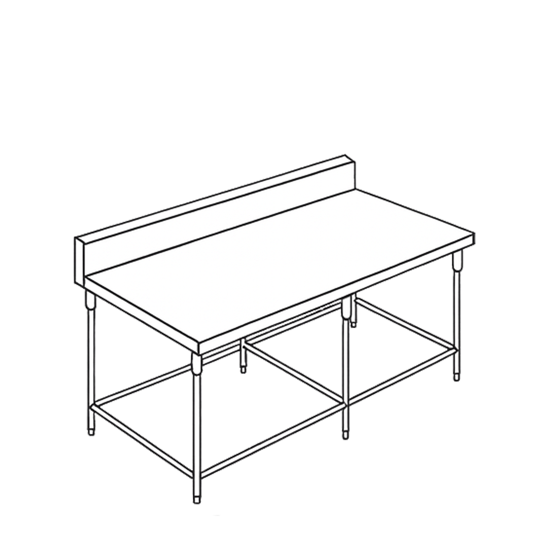 Work Table with Backsplash TBB 3
