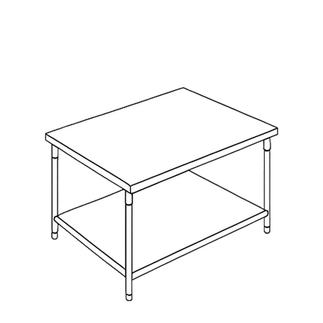 Work Table with Under Shelves TBS 3