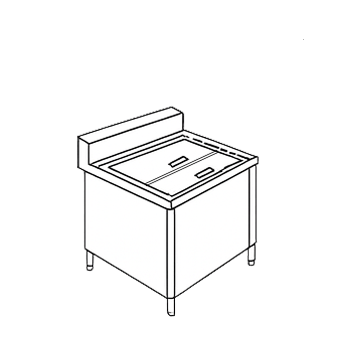 Ice Bin Cabinet with Backsplash IBCB