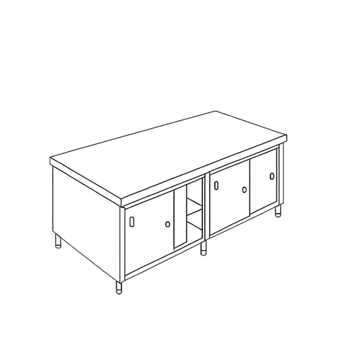 Cabinet Sliding Doors with Under Shelf CSSD 3