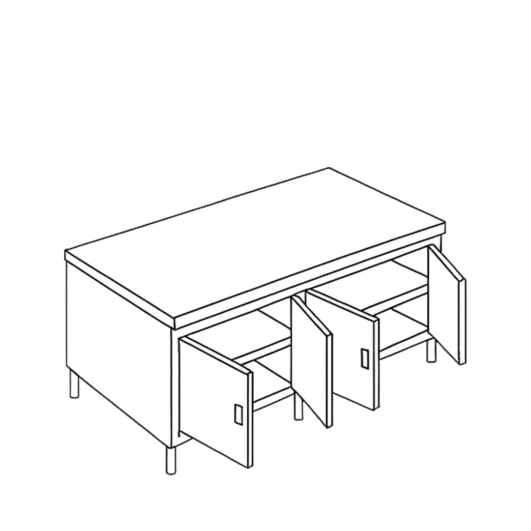 Cabinet Swing Doors with Under Shelf 3