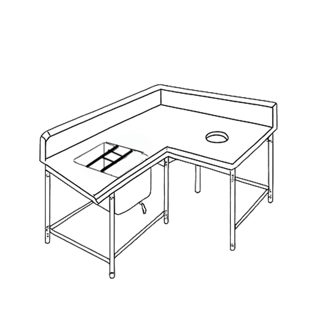 Soiled Didh Table L Shape SODSTB1SGHBL-S 1