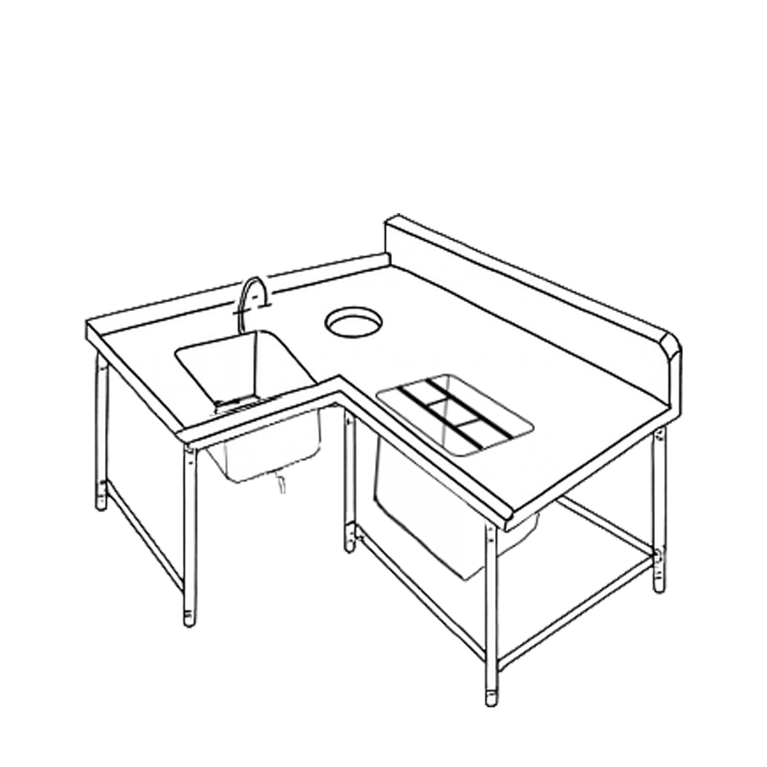 Soiled Didh Table L Shape SODSTB2SGHBL-S 8