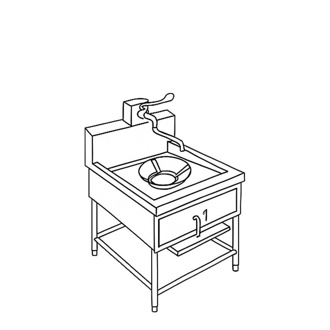 1 Burner Thai Range with Faucet TBNFB 1