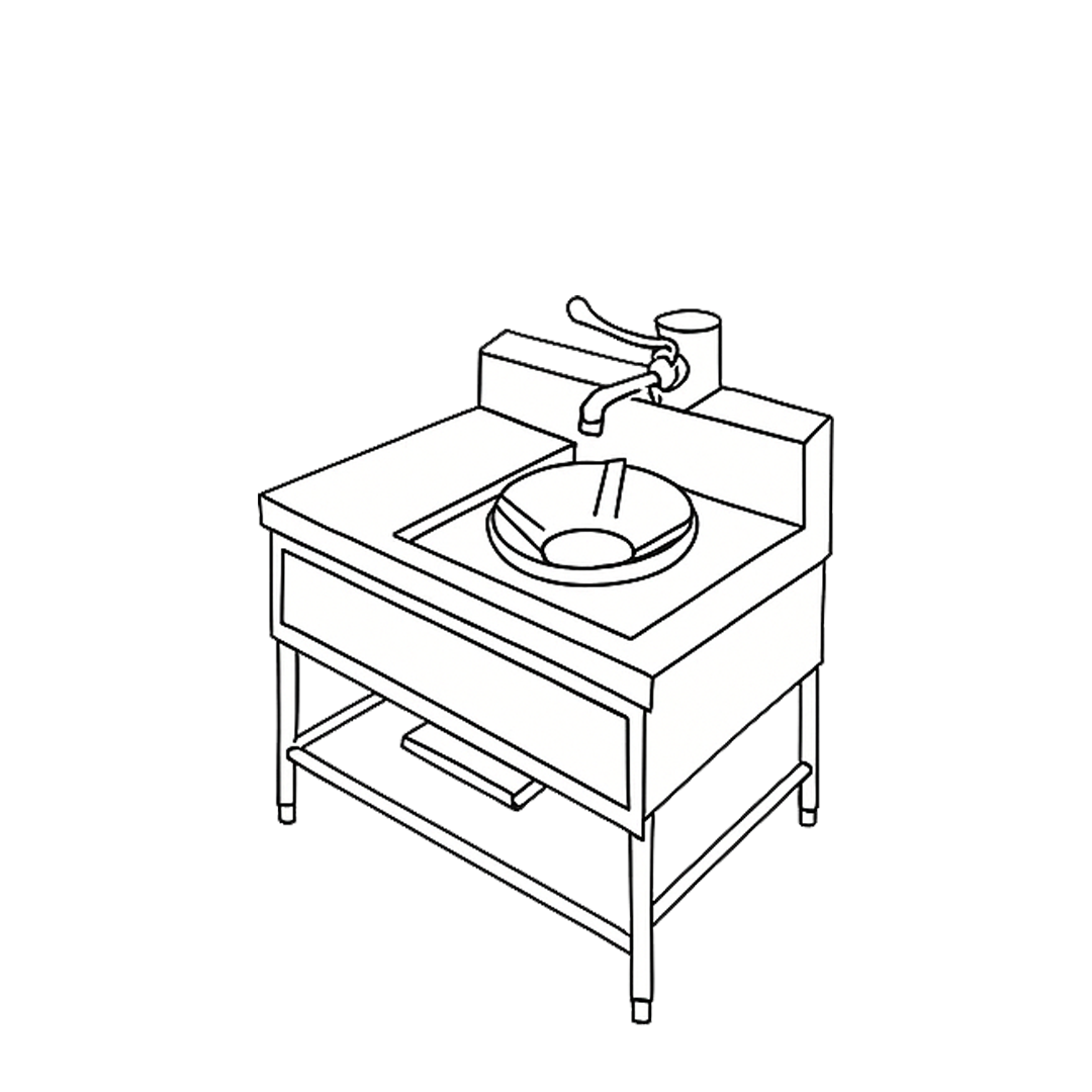 1 Burner Thai Range with Faucet TBNFB 3