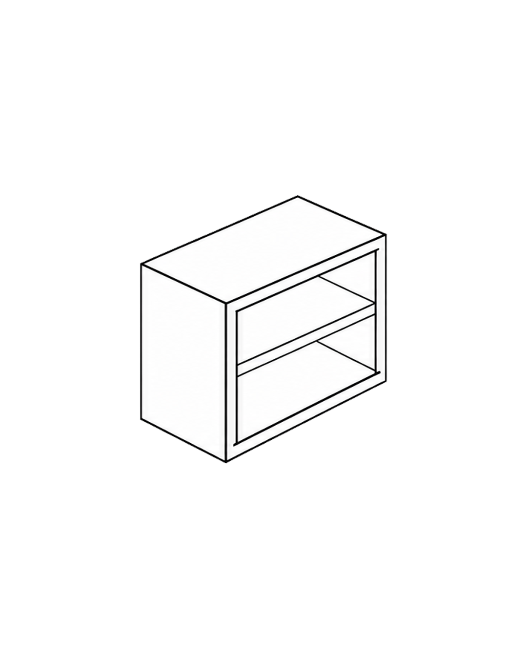 Open Wall Cabinet with Under Shelf WCS 1