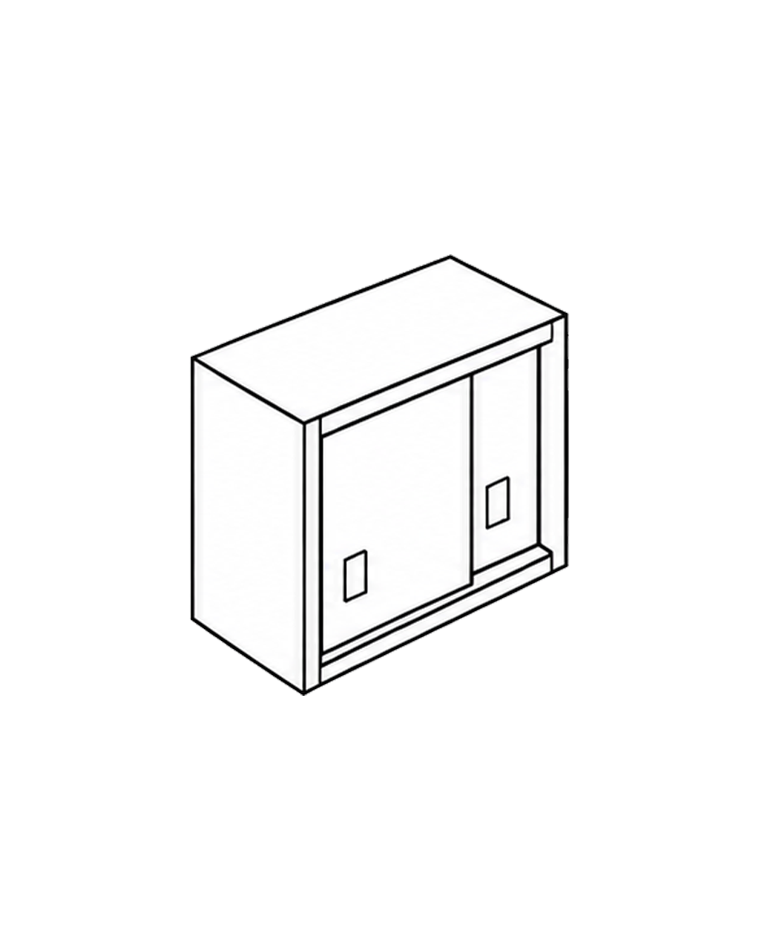 Wall Cabinet with Sliding Doors WCSD 1