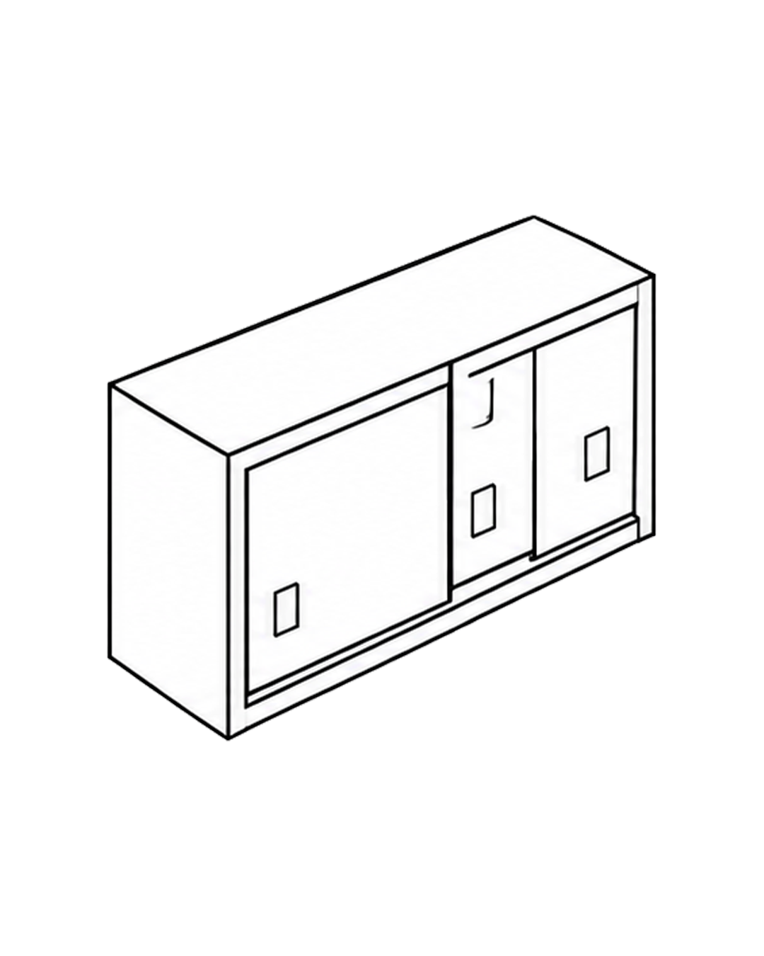 Wall Cabinet with Sliding Doors WCSD 2