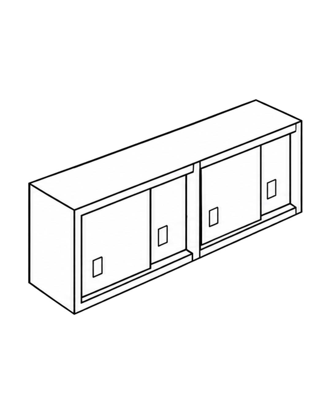Wall Cabinet with Sliding Doors WCSD 3
