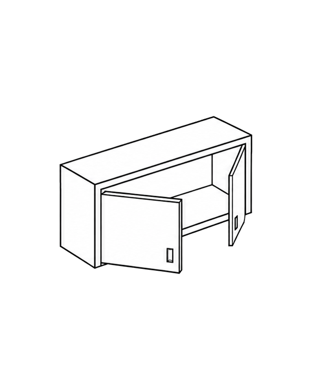 Wall Cabinet with Swing Doors WCSW 2