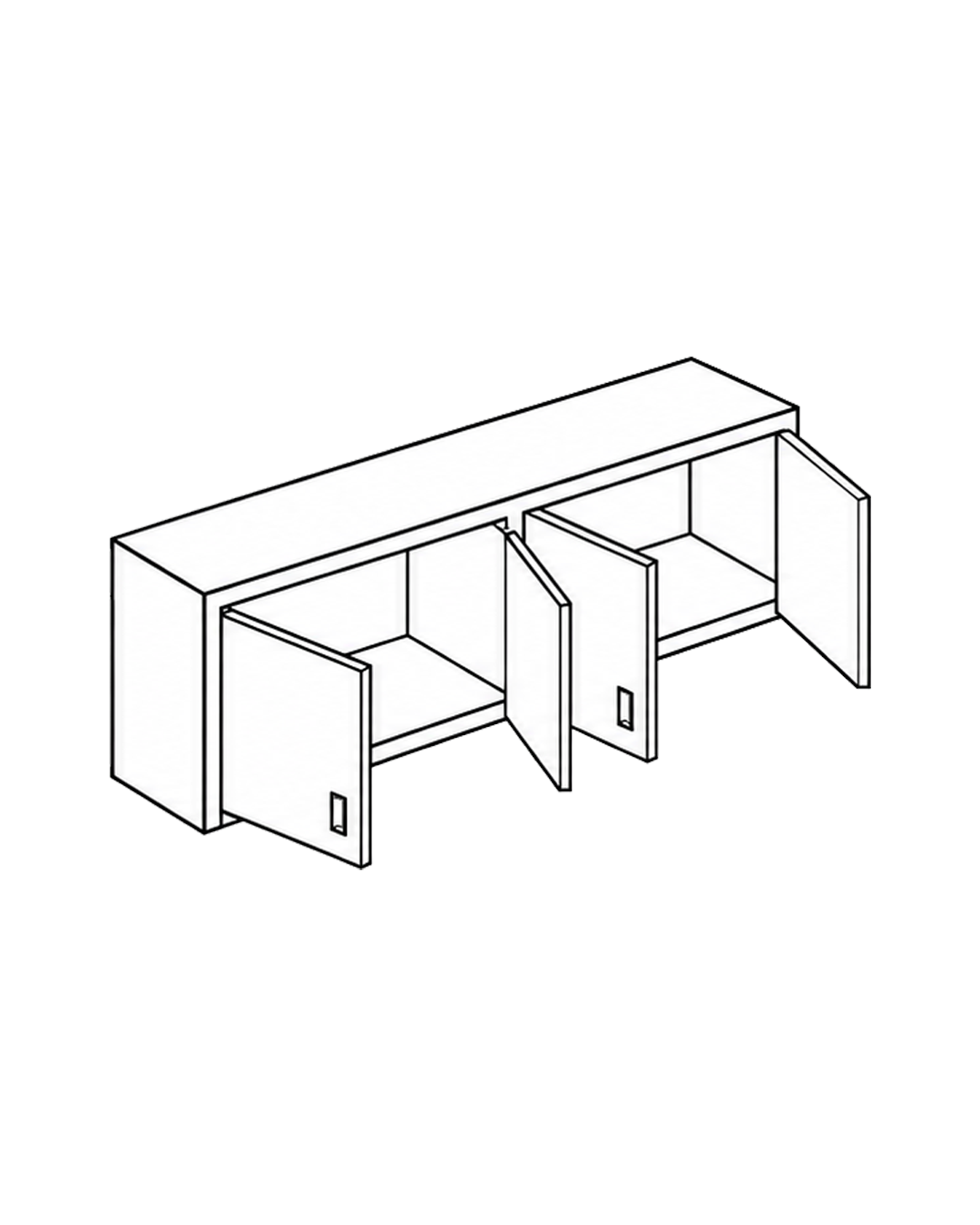 Wall Cabinet with Swing Doors WCSW 3