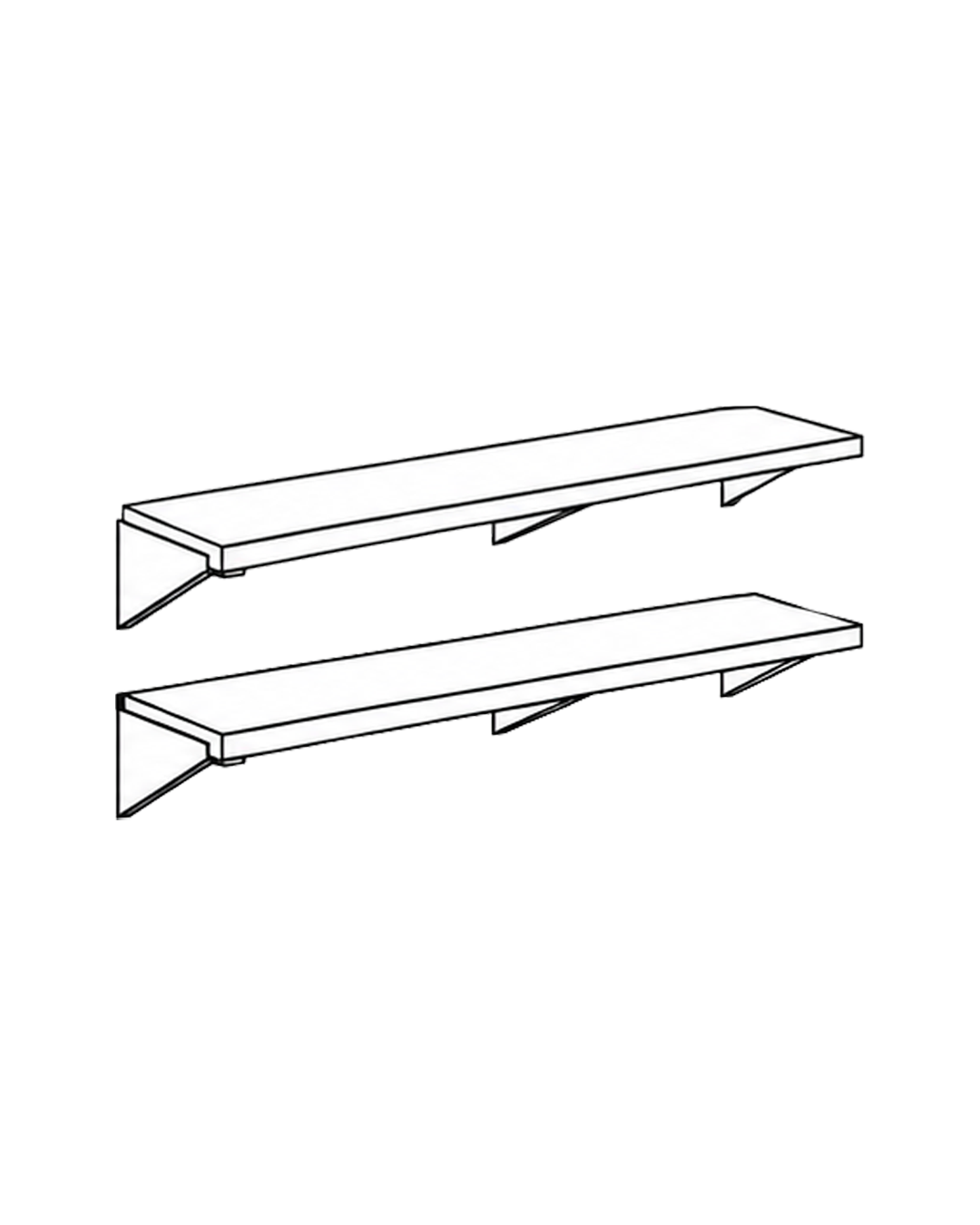 Double Wall Shelves 2WS 2