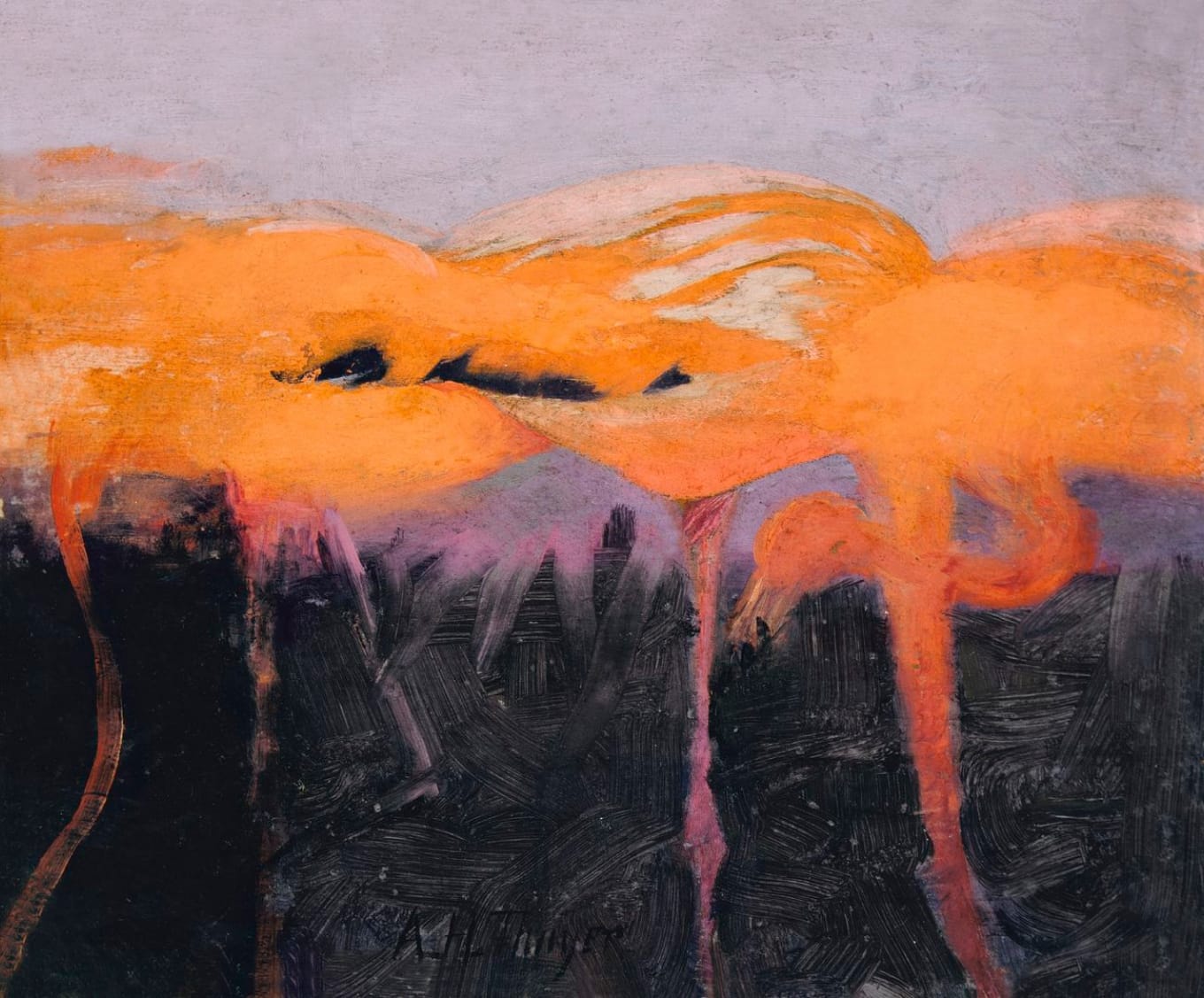 Red Flamingoes, Concealing Coloration in the Animal Kingdom (ca. 1905–1909)