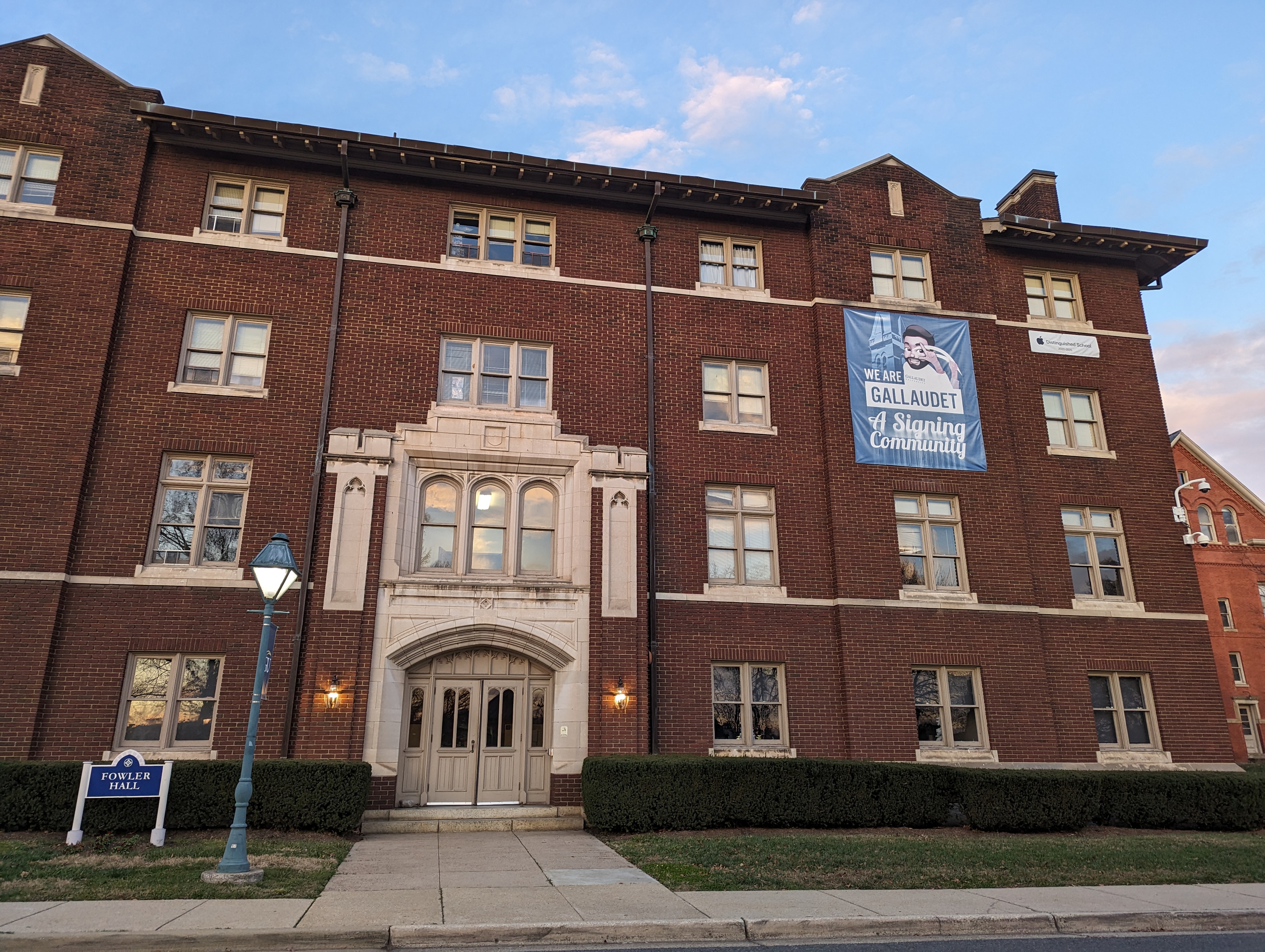 Fowler Hall on the Gallaudet University campus.