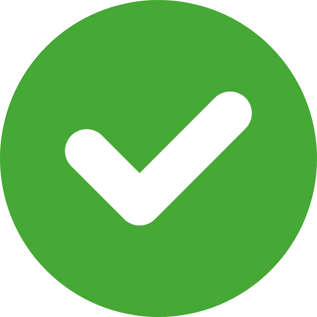 Green checkmark icon – indicating a benefit and key feature of our services.