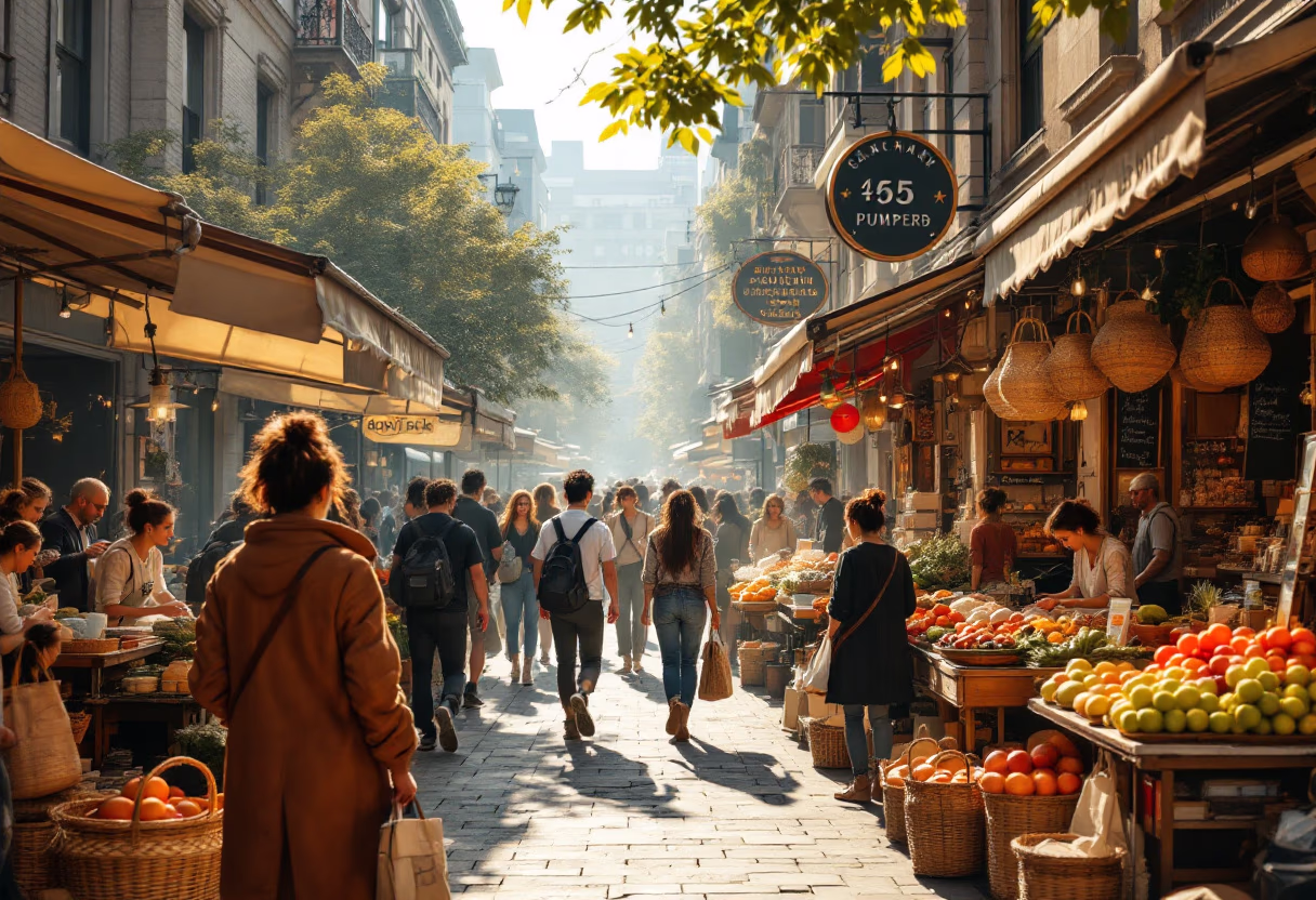 busy city street