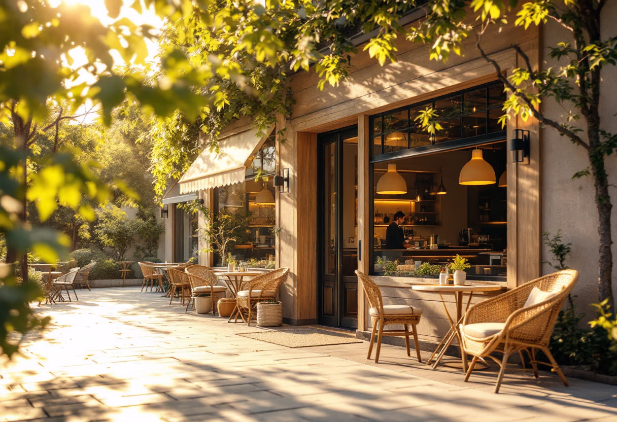 image of restaurant exterior (for a modern restaurant)