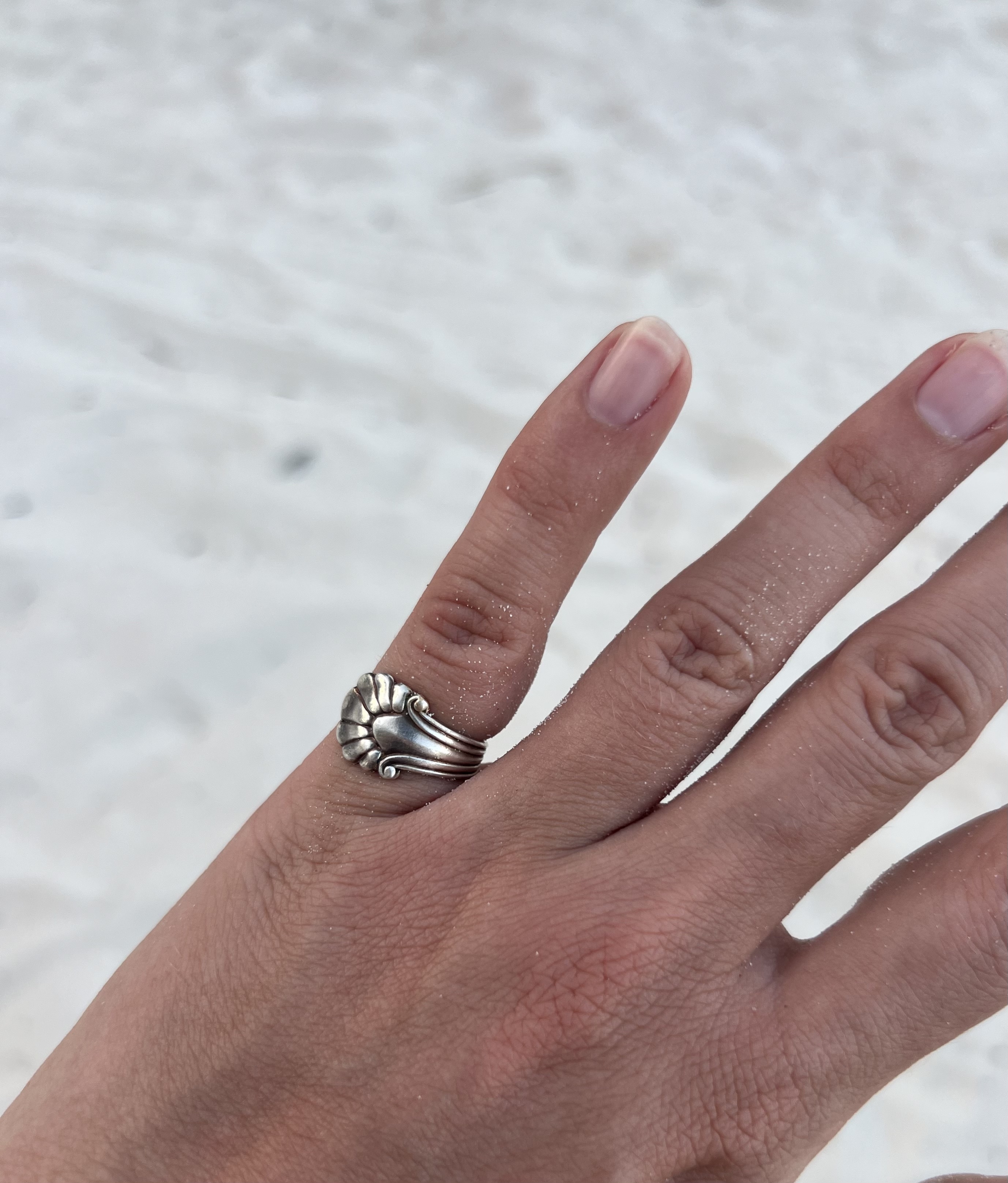 Ring af peltsølv #002