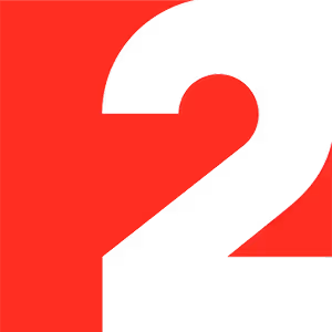 TV2 Logo with a large red background and a black number '2' .
