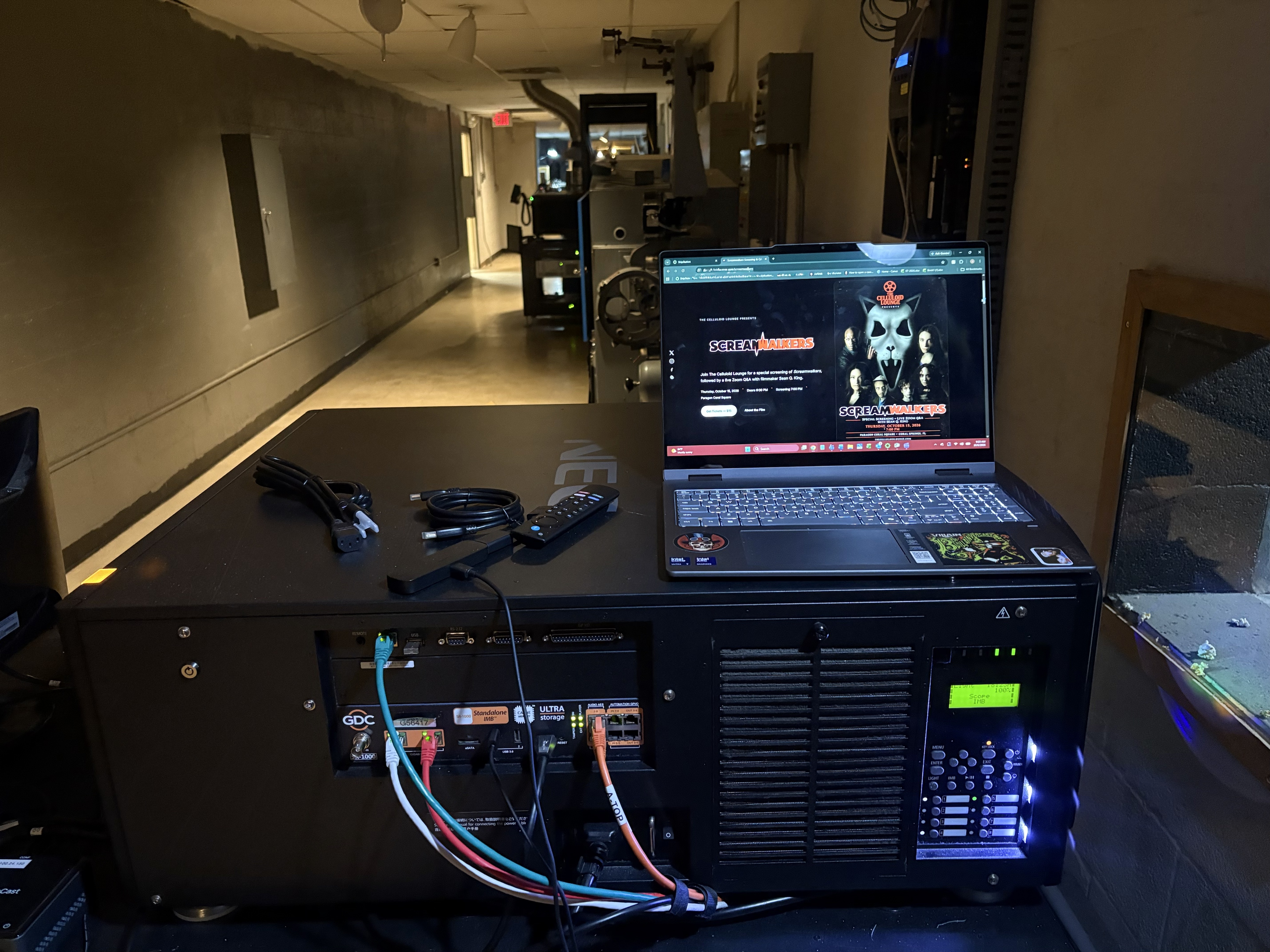Equipment setup during TCL’s successful October 6 technical test at Paragon Coral Square.