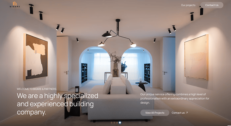 Site web de Bigare & Partners réalisé par Arion Studio