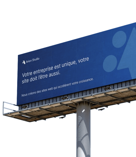 Billboard avec branding de Arion Studio